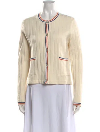 Pre-owned Kule Crew Neck Long Sleeve Top In Neutral
