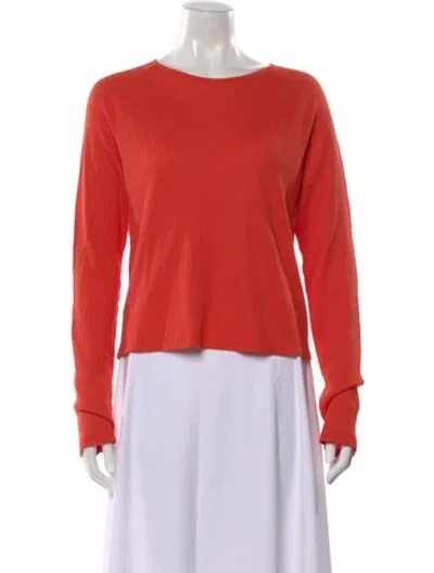 Pre-owned Kule Crew Neck Long Sleeve Top In Orange