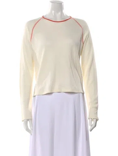 Pre-owned Kule Crew Neck Long Sleeve Top In Orange