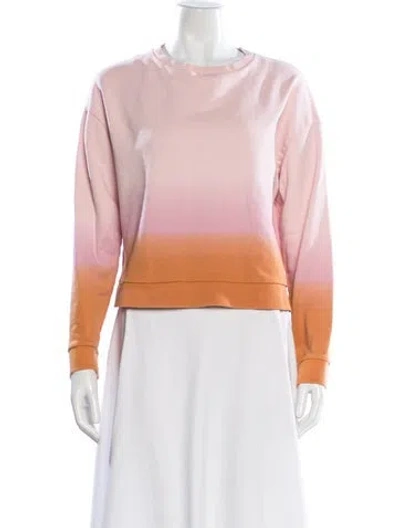Pre-owned Kule Crew Neck Long Sleeve Top In Pink