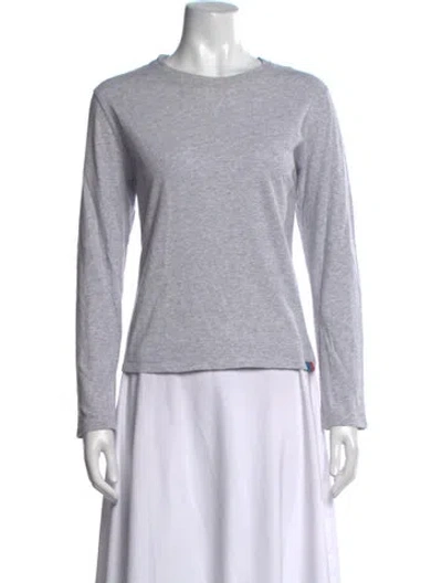 Pre-owned Kule Crew Neck Long Sleeve T-shirt In Grey