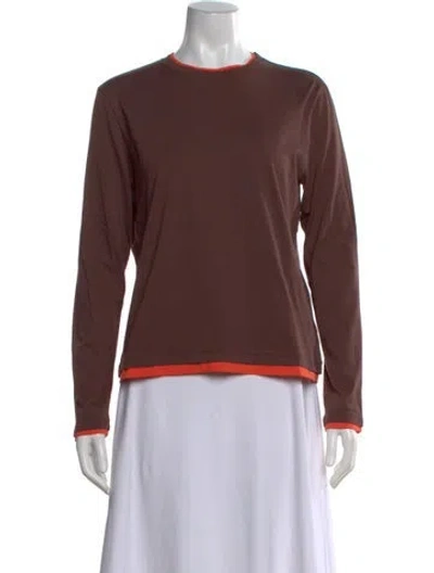 Pre-owned Kule Crew Neck Long Sleeve T-shirt In Multi
