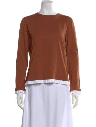 Pre-owned Kule Crew Neck Long Sleeve T-shirt In Multi
