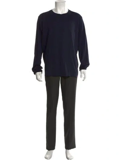 Pre-owned Kule Crew Neck Long Sleeve T-shirt W/ Tags In Blue