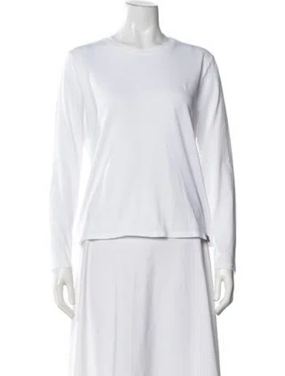 Pre-owned Kule Crew Neck Long Sleeve T-shirt In White