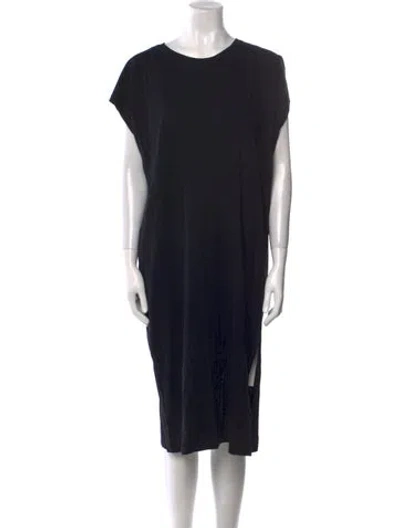 Pre-owned Kule Crew Neck Midi Length Dress W/ Tags In Black