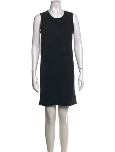 Pre-owned Kule Crew Neck Mini Dress In Black