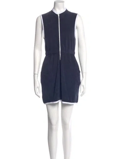 Pre-owned Kule Crew Neck Mini Dress In Blue