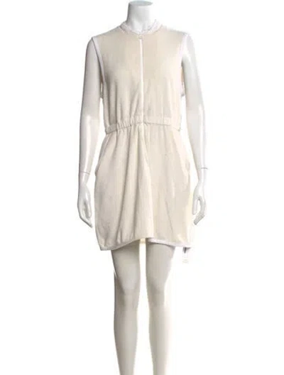 Pre-owned Kule Crew Neck Mini Dress In Neutral
