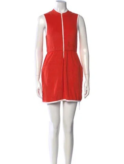 Pre-owned Kule Crew Neck Mini Dress In Orange