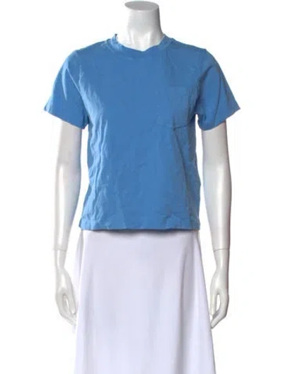 Pre-owned Kule Crew Neck Short Sleeve T-shirt In Blue