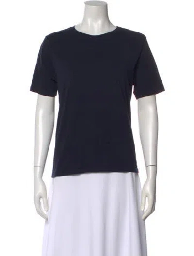 Pre-owned Kule Crew Neck Short Sleeve T-shirt In Blue