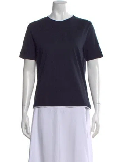 Pre-owned Kule Crew Neck Short Sleeve T-shirt In Blue