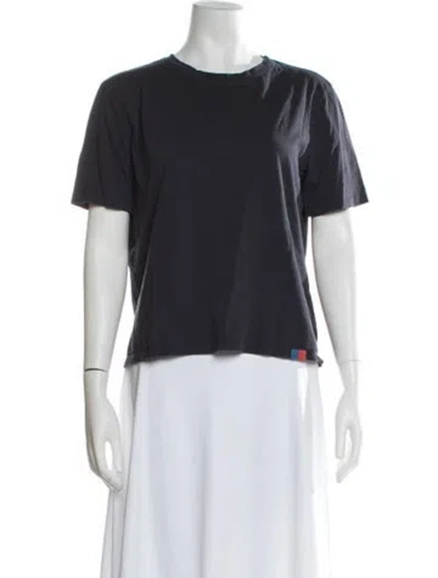 Pre-owned Kule Crew Neck Short Sleeve T-shirt In Blue