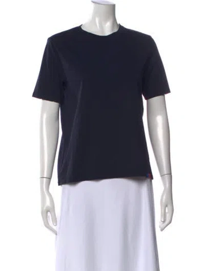 Pre-owned Kule Crew Neck Short Sleeve T-shirt In Blue