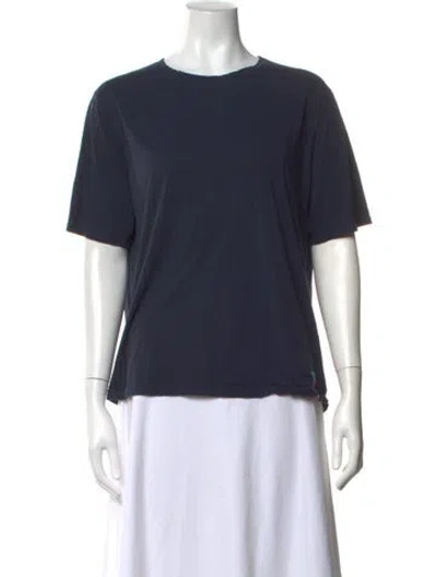 Pre-owned Kule Crew Neck Short Sleeve T-shirt In Blue