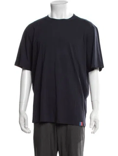 Pre-owned Kule Crew Neck Short Sleeve T-shirt In Blue