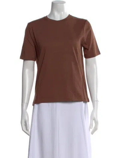 Pre-owned Kule Crew Neck Short Sleeve T-shirt In Brown