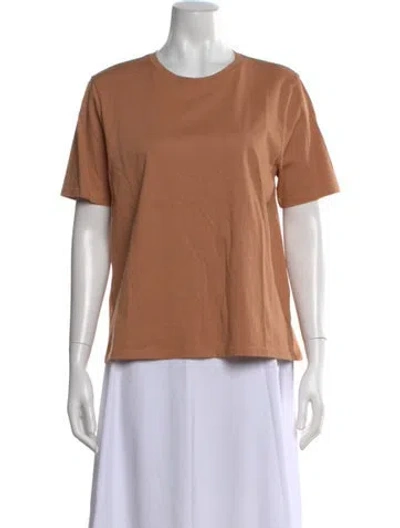Pre-owned Kule Crew Neck Short Sleeve T-shirt In Brown