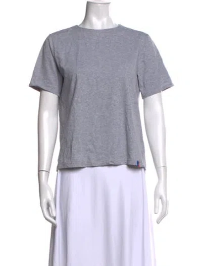 Pre-owned Kule Crew Neck Short Sleeve T-shirt In Gray