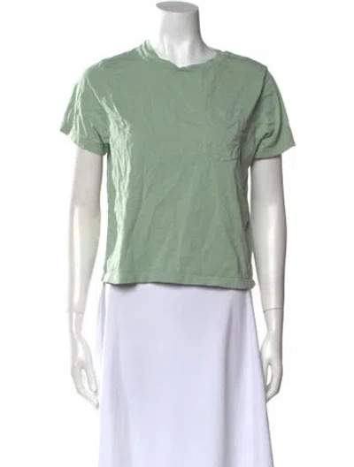 Pre-owned Kule Crew Neck Short Sleeve T-shirt In Green