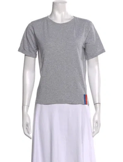 Pre-owned Kule Crew Neck Short Sleeve T-shirt In Grey