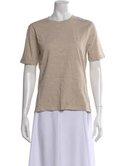 Pre-owned Kule Crew Neck Short Sleeve T-shirt In Neutral