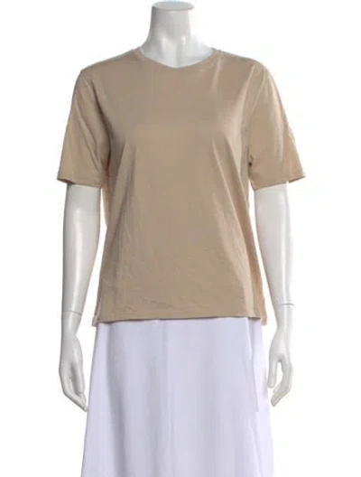 Pre-owned Kule Crew Neck Short Sleeve T-shirt In Neutral