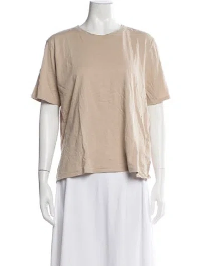 Pre-owned Kule Crew Neck Short Sleeve T-shirt In Neutrals