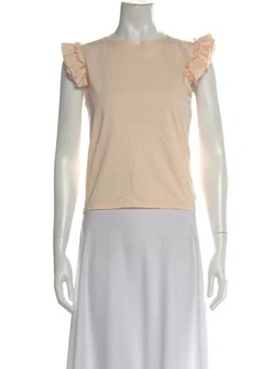 Pre-owned Kule Crew Neck Short Sleeve T-shirt In Neutrals