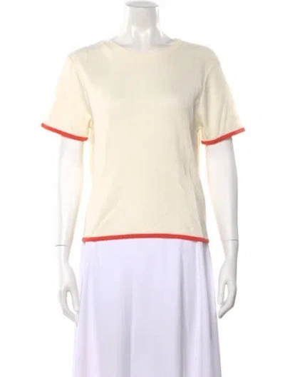 Pre-owned Kule Crew Neck Short Sleeve T-shirt In Orange
