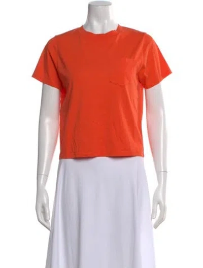 Pre-owned Kule Crew Neck Short Sleeve T-shirt In Orange