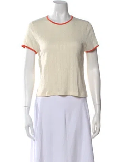 Pre-owned Kule Crew Neck Short Sleeve T-shirt In Orange