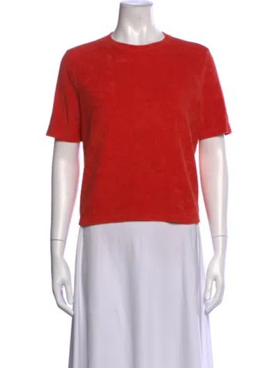 Pre-owned Kule Crew Neck Short Sleeve T-shirt In Orange