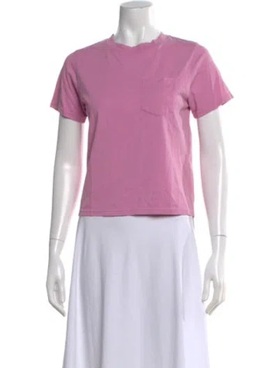 Pre-owned Kule Crew Neck Short Sleeve T-shirt In Pink