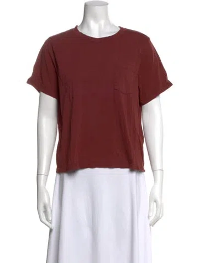 Pre-owned Kule Crew Neck Short Sleeve T-shirt In Red