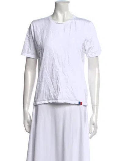Pre-owned Kule Crew Neck Short Sleeve T-shirt In White