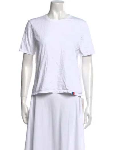 Pre-owned Kule Crew Neck Short Sleeve T-shirt In White