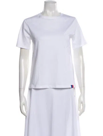 Pre-owned Kule Crew Neck Short Sleeve T-shirt In White