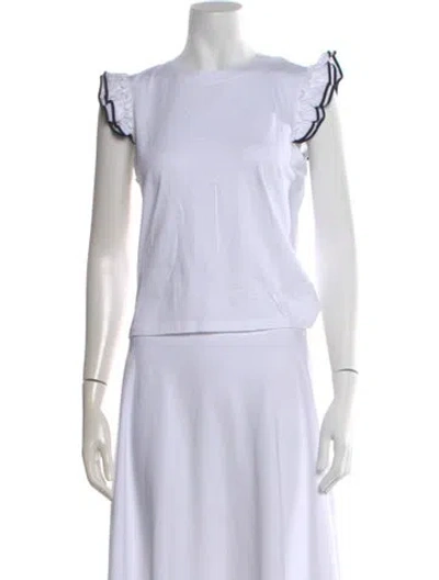 Pre-owned Kule Crew Neck Short Sleeve T-shirt In White