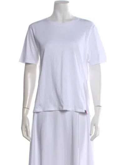 Pre-owned Kule Crew Neck Short Sleeve T-shirt In White