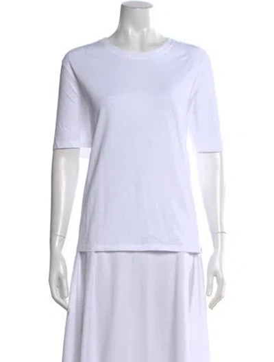 Pre-owned Kule Crew Neck Short Sleeve T-shirt In White