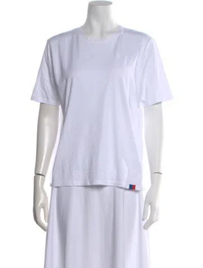 Pre-owned Kule Crew Neck Short Sleeve T-shirt In White