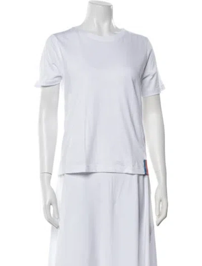 Pre-owned Kule Crew Neck Short Sleeve T-shirt In White
