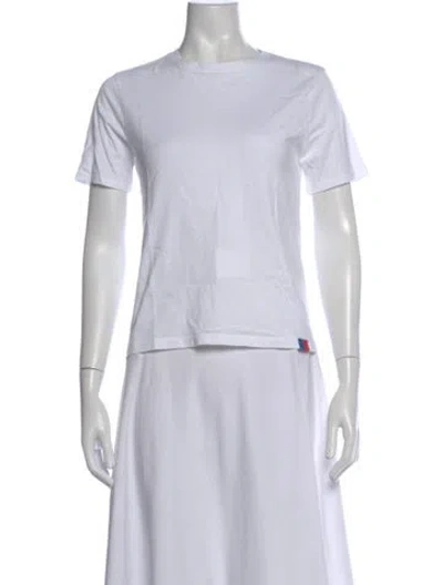 Pre-owned Kule Crew Neck Short Sleeve T-shirt In White