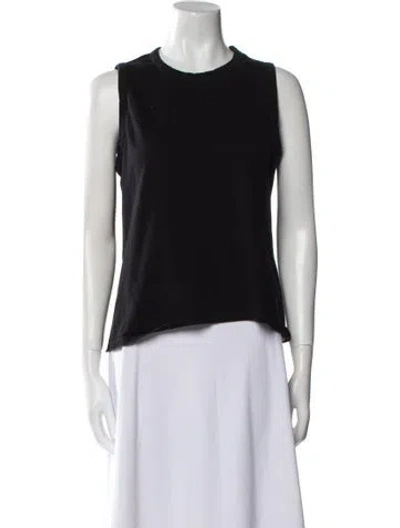 Pre-owned Kule Crew Neck Sleeveless Top In Black