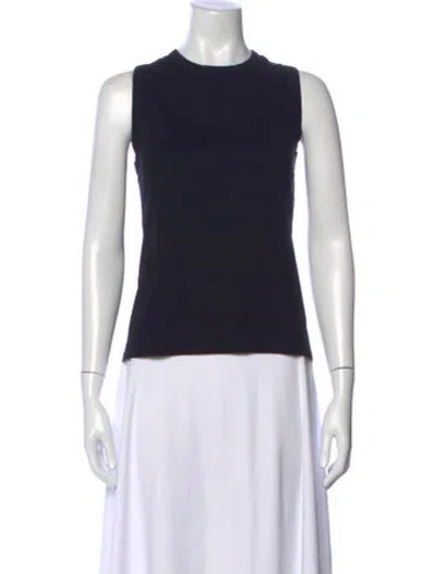Pre-owned Kule Crew Neck Sleeveless Top In Blue