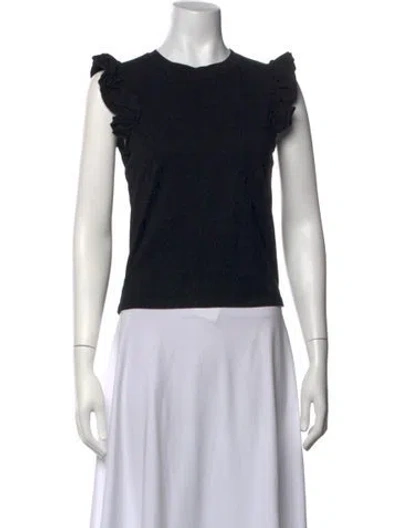 Pre-owned Kule Crew Neck Sleeveless Top In Blue