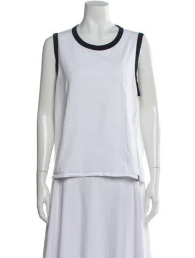 Pre-owned Kule Crew Neck Sleeveless Top In White