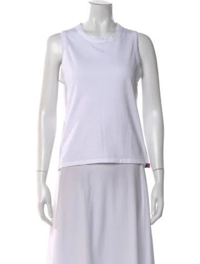 Pre-owned Kule Crew Neck Sleeveless Top In White